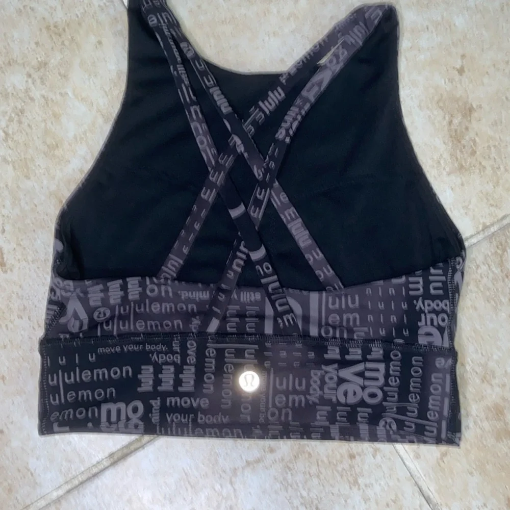 Lululemon Energy High-Neck Longline Bra -Ombre Black Multi - Picture 6 of 7